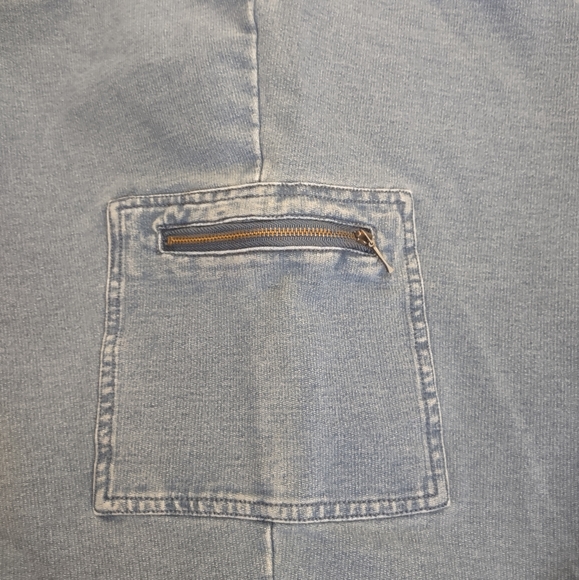 Denim&Co Pull-On Cargo Light Wash Knit Jeans - Picture 4 of 4